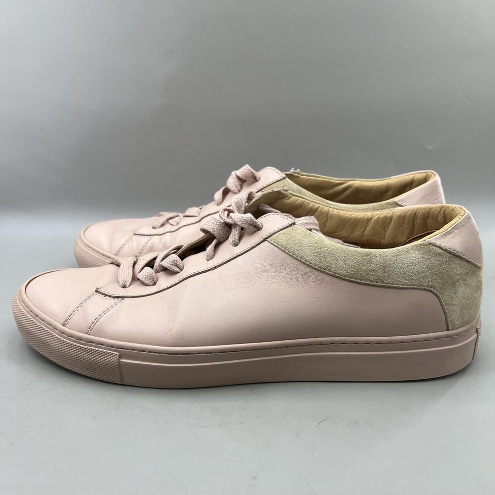 Koio Capri Casual Lace Up Shoes Men Size 10 Pink Comfort Made Italy Sneakers - Picture 3 of 9